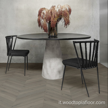 Pavimentazione parquet Chevron ingegnerizzata in querce oliato